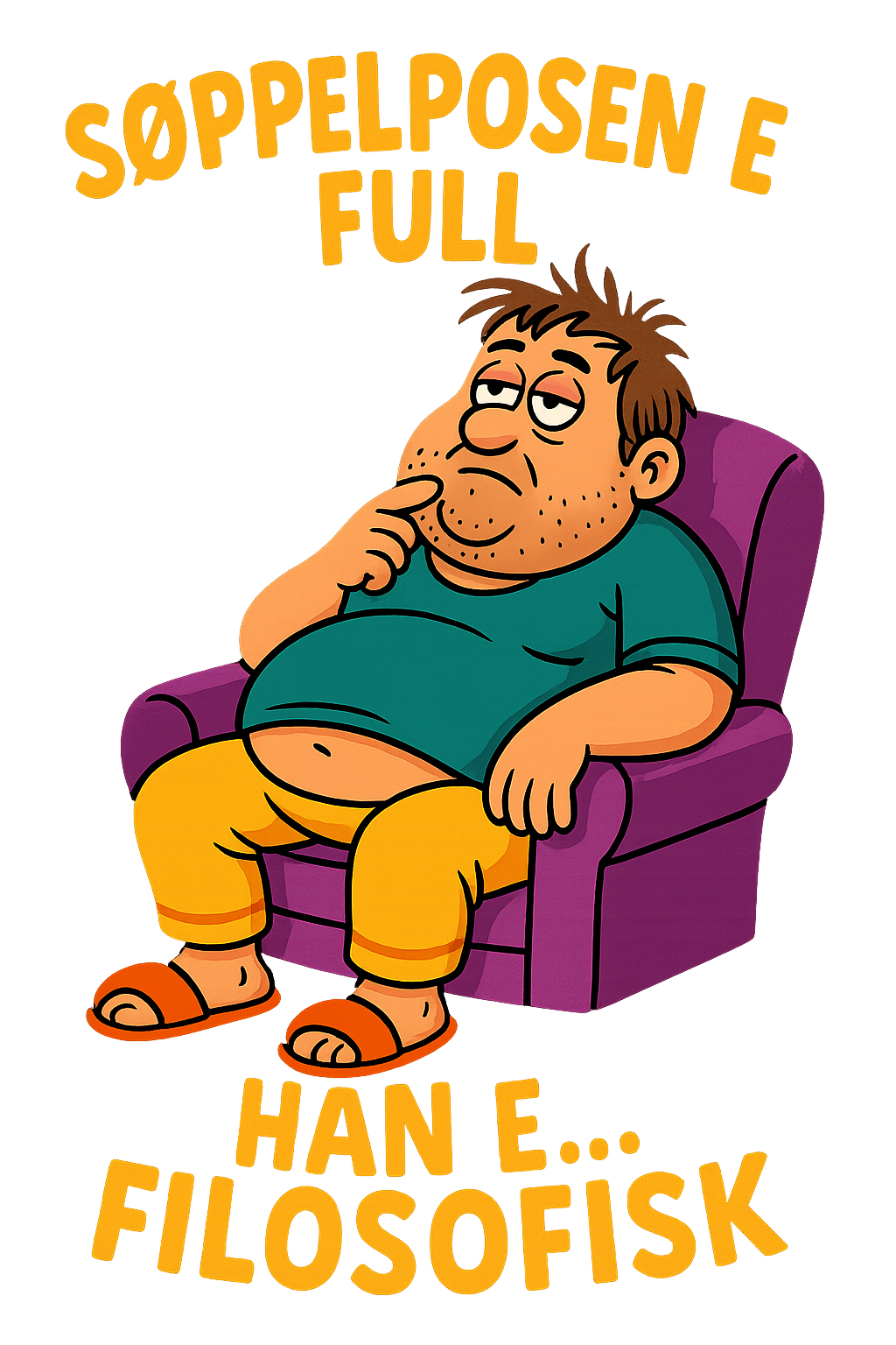 Søppelposen e full, han e... filosofisk